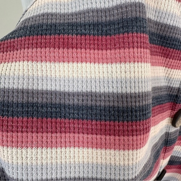 American Eagle Striped Button Front Ribbed Tank Top SZ Medium - Picture 6 of 9